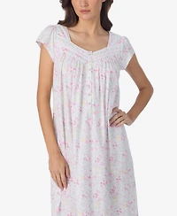 Eileen West Women's Sweetheart Neck Cap-Sleeve Nightgown