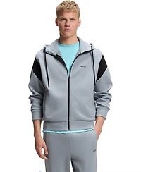 Boss by Hugo Men's Regular-Fit Zip-Up Spacer Pique Sweatshirt