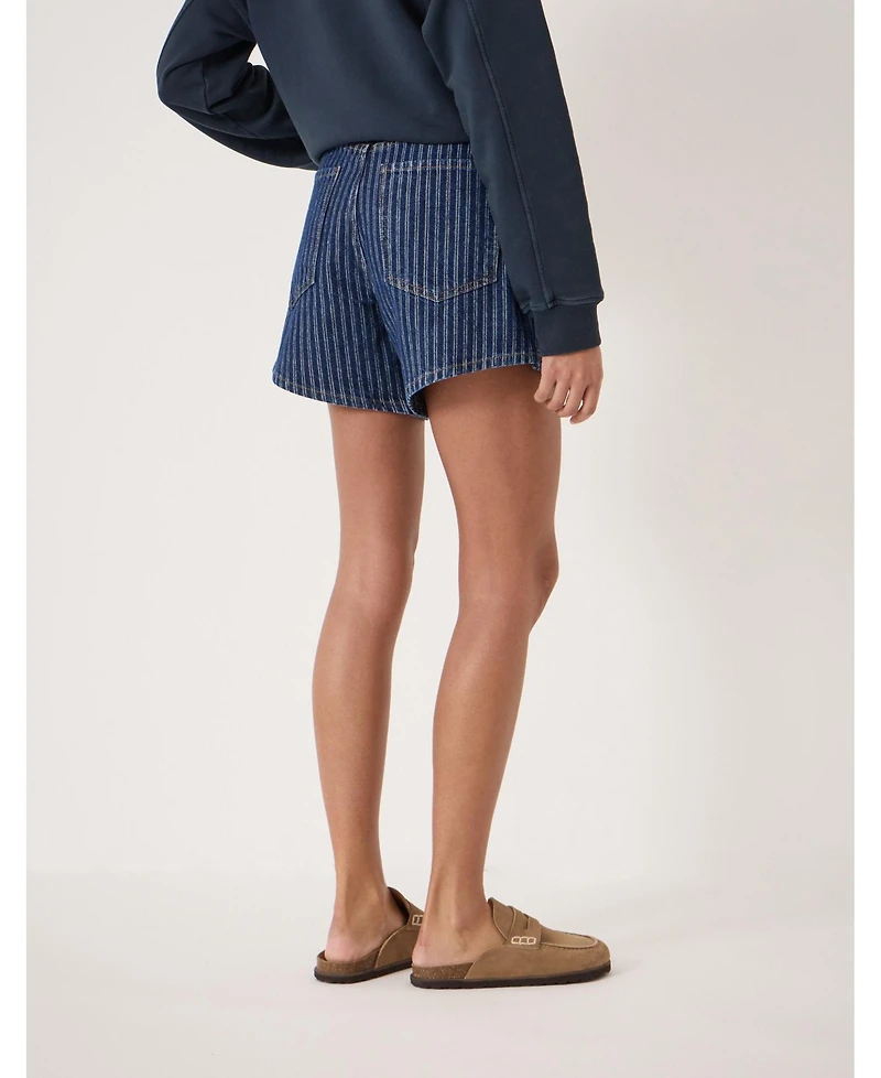 Hush Women's Essential Denim Striped Shorts