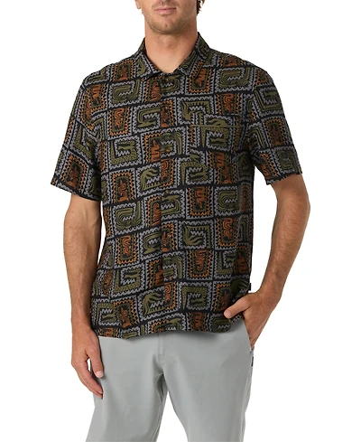 O'Neill Men's Short-Sleeve Woven Camp Collar Shirt