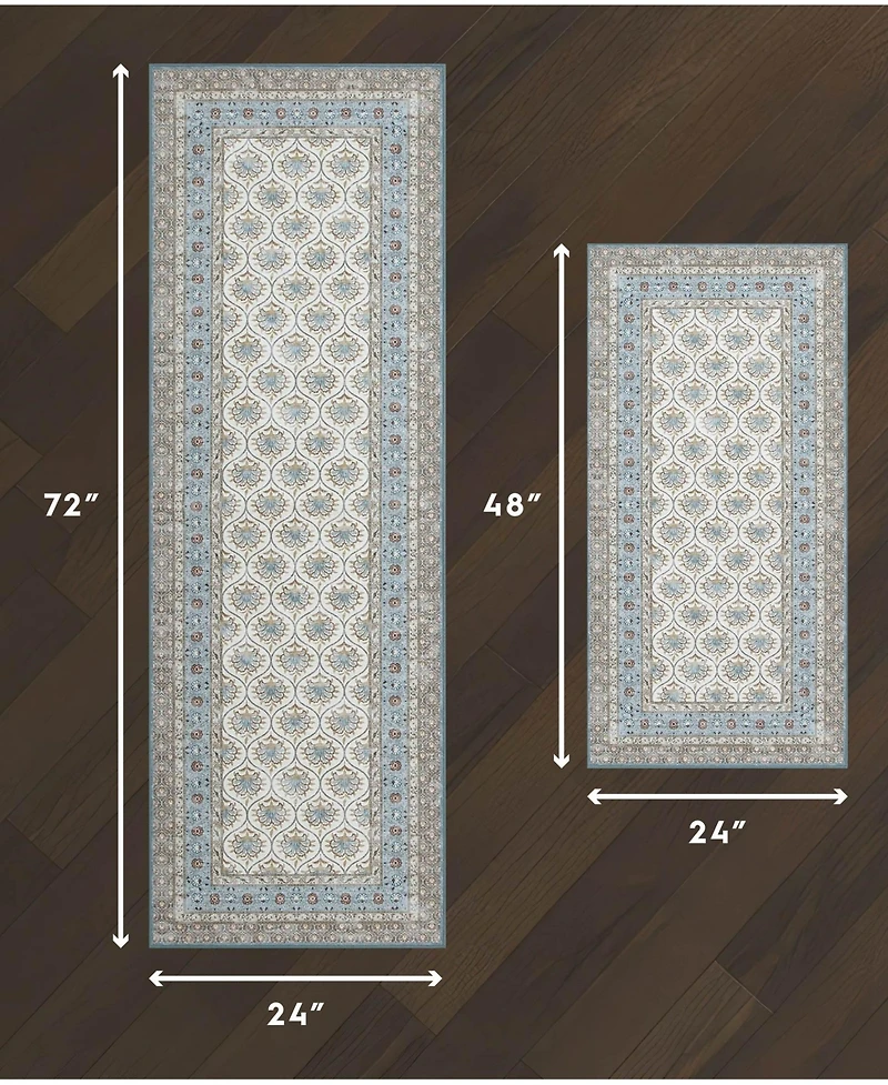 Laura Ashley Imagine Printed Chenille 2-Pc. Runner Rug Set