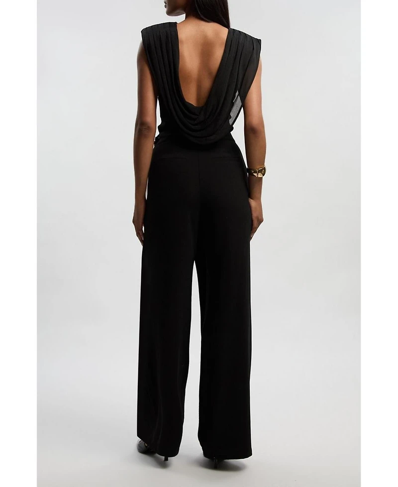 Karen Millen Women's Tailored Crepe Buckle Trousers