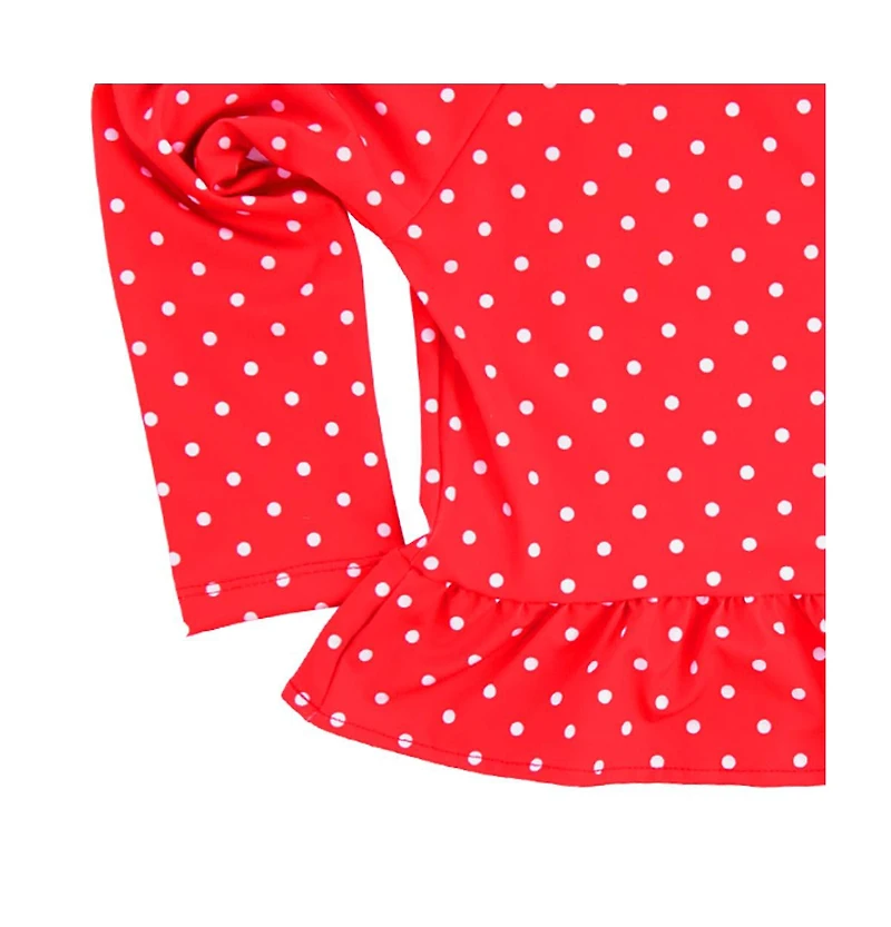 Florence Eiseman Toddler Girls Polka Dot Rashguard Swimsuit