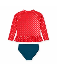 Florence Eiseman Big Girls Polka Dot Rashguard Swimsuit