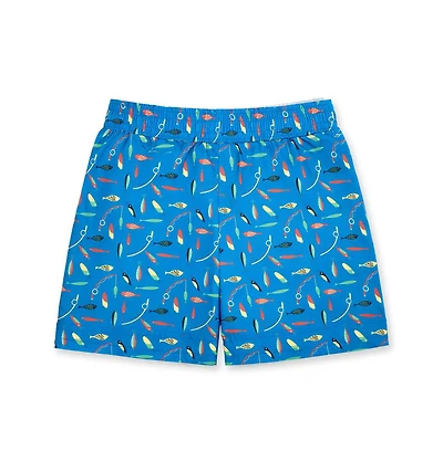 Florence Eiseman Toddler Boys Fishing Lure Print Swim Trunk