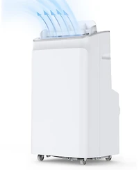 Xo 12,000 Btu Portable Ac, 3-in-1 Cooling, Fan and Dehumidifying, Remote Control, Timer, Window Kit, Wheels and Handles