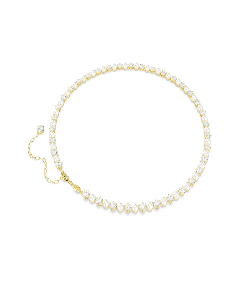 Swarovski Gold-Tone Plated Cubic Zirconia Tennis Necklace