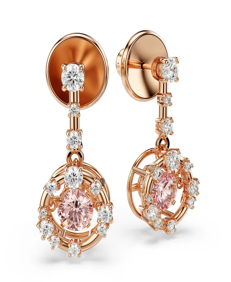 Swarovski Rose Gold-Tone Plated Star Inspired Drop Earrings