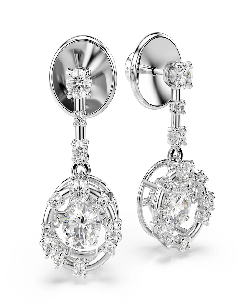 Swarovski Rhodium-Plated Dancing Stone Earrings