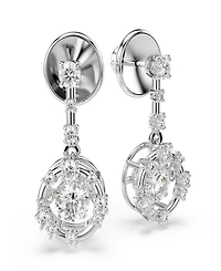 Swarovski Rhodium-Plated Dancing Stone Earrings