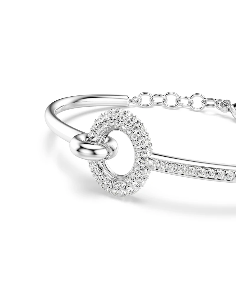 Swarovski Rhodium-Plated Dextera Bangle Bracelet