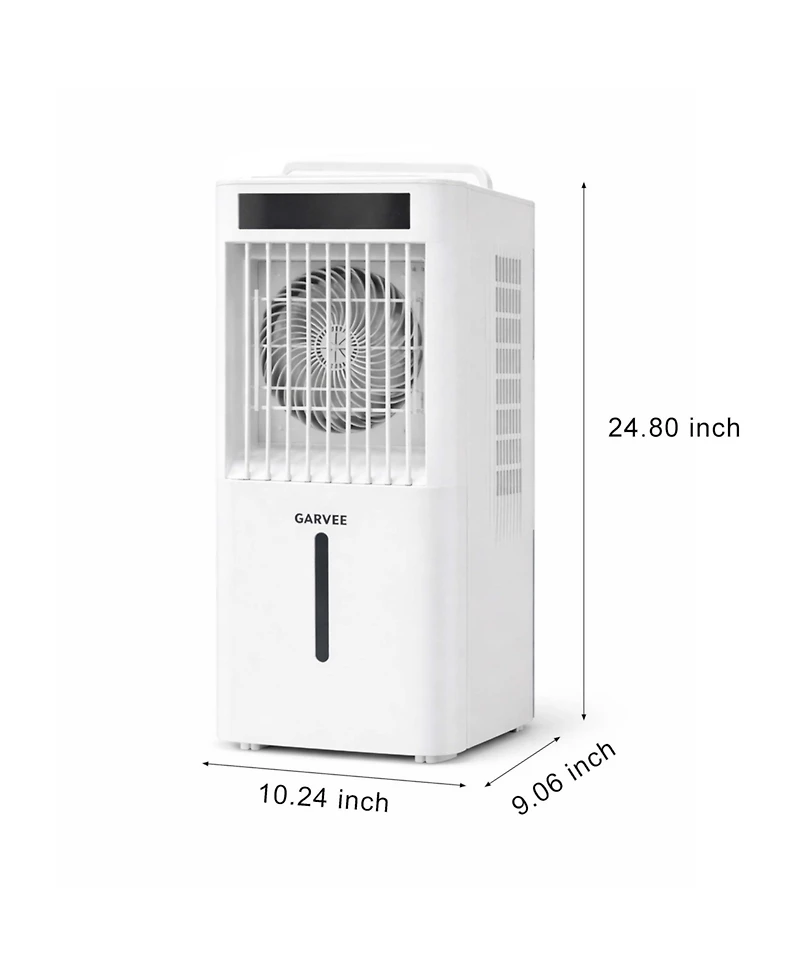 Xo White Portable Air Conditioner Fan, Evaporative Air Cooler, 3 Fan Speeds, 1600ml Tank, 2/4/8 Hour Timer, Remote Control