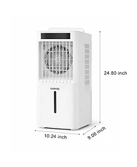 Xo White Portable Air Conditioner Fan, Evaporative Air Cooler, 3 Fan Speeds, 1600ml Tank, 2/4/8 Hour Timer, Remote Control