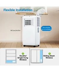 Xo 10,000 Btu Portable ACs, 3-in-1 Cooling, Fan and Dehumidifier, Quiet Led Display Unit with Remote and Sleep Mode