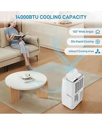 Xo 14,000 Btu Portable Air Conditioner for Rooms up to 750 Sq. Ft., 3-in-1 Cooling, Dehumidifier and Fan, Sleep Mode
