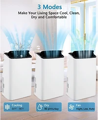 Xo 14,000 Btu Portable Air Conditioner with 3-in-1 Cooling, Dehumidifier and Fan, Remote, Hidden Handles and Window Kit