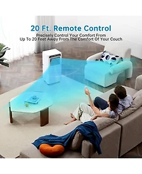 Xo Portable 8000 Btu Air Conditioner with Remote, Energy Efficient and Quiet Operation for Rooms Up to 350 Sq.Ft, 24H Timer