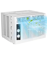 Xo 2-in-1 5000 Btu Quiet Efficient Window Air Conditioner for Bedroom, Office, Living Room, Quick Install Kit