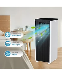 Xo 8000 Btu 3-in-1 Portable Air Conditioner, Quiet Ac with Fan and Built-in Dehumidifier, Cools Rooms Up to 350 Sq. Ft. for Home, Dorm, Office