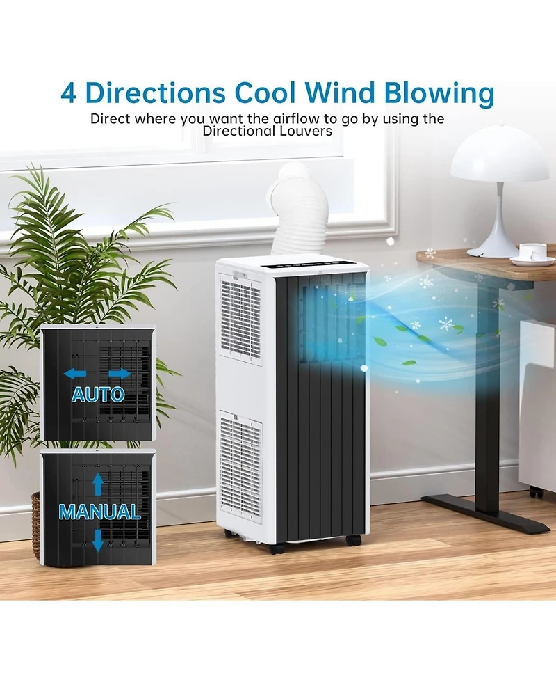 Xo 8000 Btu Portable Air Conditioners, 3 in 1 with Cool, Dry, Fan Modes for Bedroom up to 350 Sq.Ft.