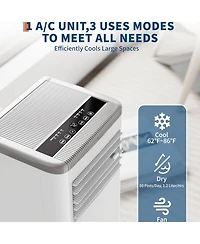 Xo 10,000 Btu Portable Air Conditioner with Heating, Fan and Dehumidifier Quiet Operation, Cools up to 450 Sq. Ft.