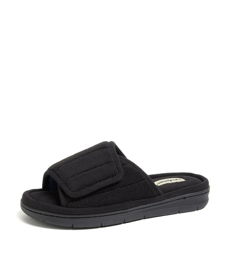 Dearfoams Women's Mickey Terry Adjustable Shower Slide House Slipper