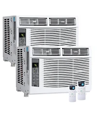 Xo 2 Pack 6000 Btu Smart Window Ac, WiFi and App Control, Quiet 50 dB, Cools 250 Sq. Ft, Remote, Easy Install