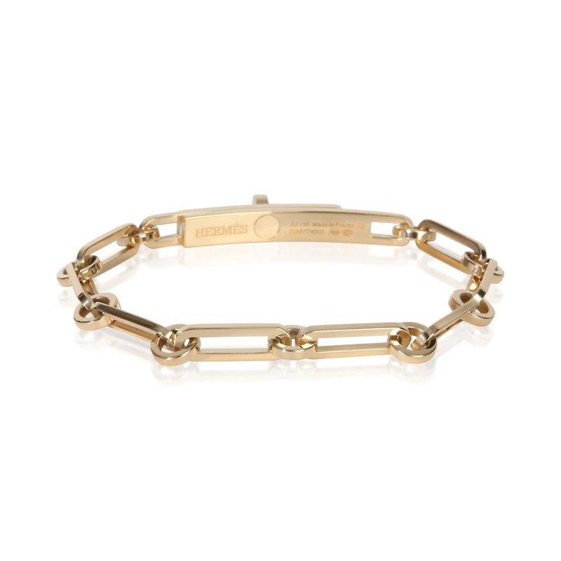 Pre-Owned HERMES Yellow Gold Diamond Small Kelly Chaine Bracelet