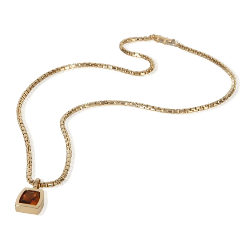 Pre-Owned Cartier Yellow Gold Citrine Dona Necklace