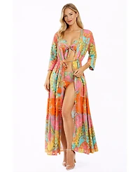 La Moda Clothing Women's Club Tropical Paisley Maxi Resort Dress