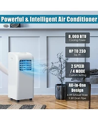 Ecooso 8000 Btu(Ashrae) Portable Air Conditioner with Dehumidifier Function