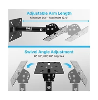 Pyle Dual Wall/Ceiling Speaker Mounts with Adjustable Swivel Tilt, Pair