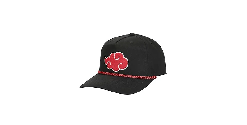 Naruto Men's Embroidered Akatsuki Cloud Black Retro Grandpa Snapback Hat