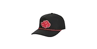 Naruto Men's Embroidered Akatsuki Cloud Black Retro Grandpa Snapback Hat