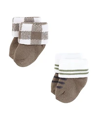 Hudson Baby Infant Boys Cotton Rich Newborn and Terry Socks 8-Pack