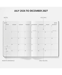 Gnuadz Monthly Planner 2026-2027 18 Months Stitched Soft Cover