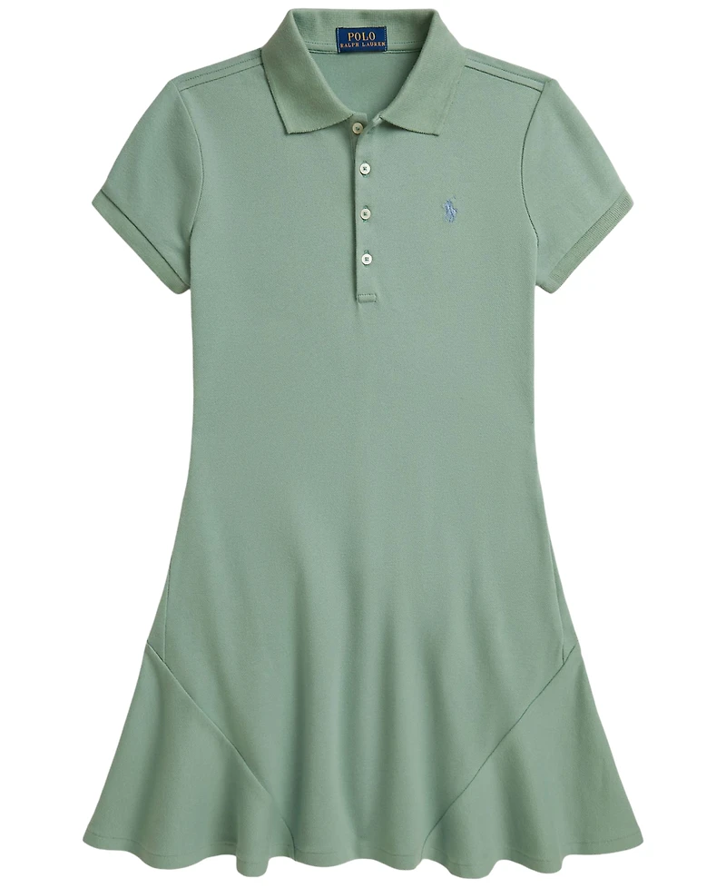 Polo Ralph Lauren Girls' 7-16 Stretch Mesh Short-Sleeve Dress