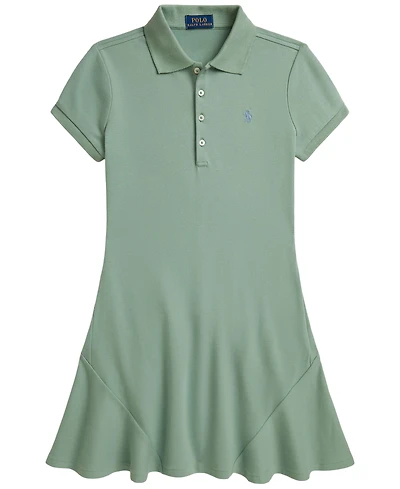 Polo Ralph Lauren Girls' 7-16 Stretch Mesh Short-Sleeve Dress
