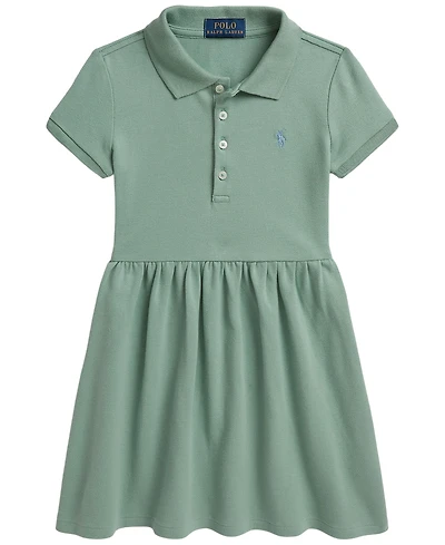 Polo Ralph Lauren Girls' 2T-6X Stretch Mesh Short-Sleeve Dress