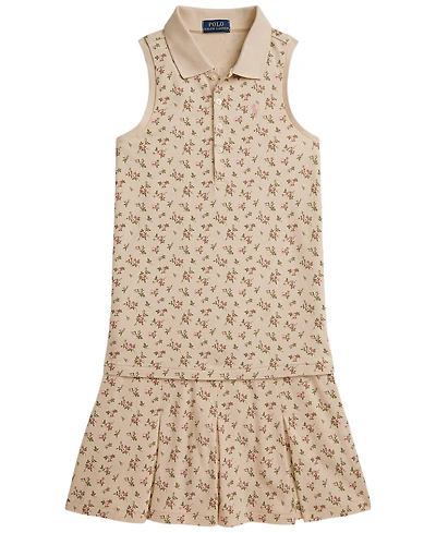 Polo Ralph Lauren Girls' 7-16 Floral Stretch Mesh Shirt and Skort, 2-Piece Set