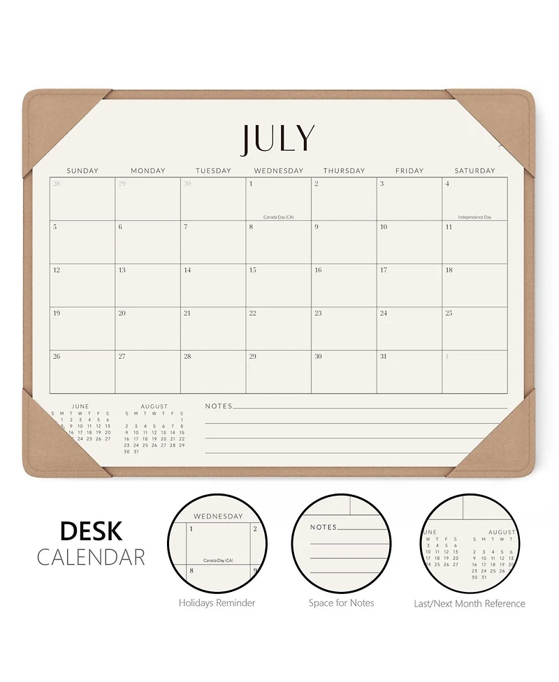 Gnuadz Desk Calendar 2026-2027 Desktop Mat Planning Blotter Gift