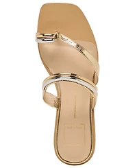 Dolce Vita Women's Tarina Square Toe Embellished Flat Sandals