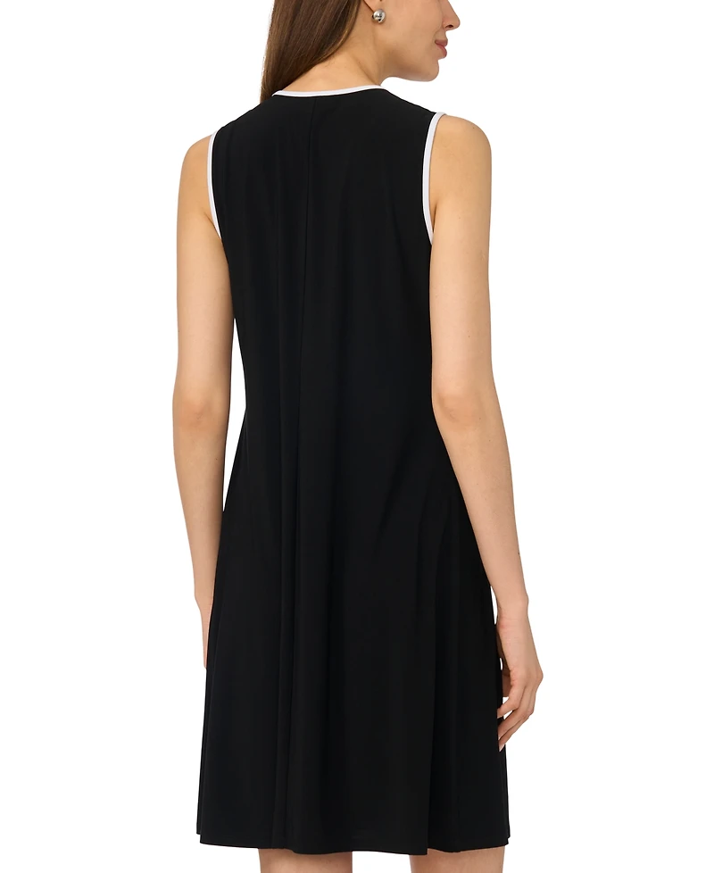Msk Women's Crewneck Knee-Length Dress