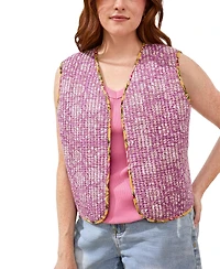Tribal Women's Reversible Sleeveless Vest with Pockets