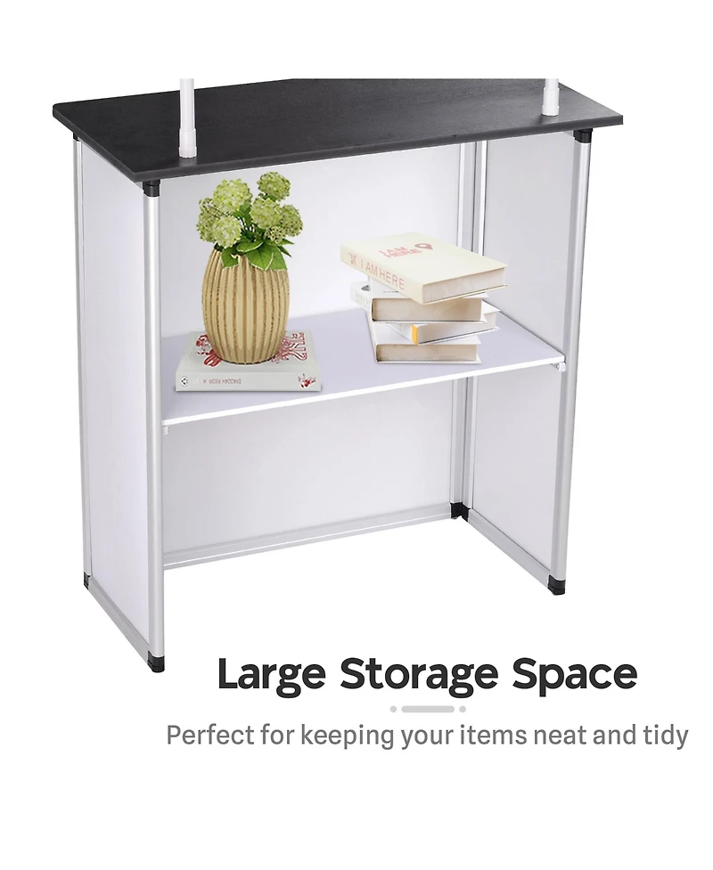 Yescom Road Show Promotional Display Counter Stand Table Kiosk Trade Supermarket Pop Up Booth