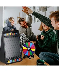 WinSpin 19x30" Prize Drop Board with Led Light and 12" Prize Wheel Fortune Game