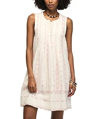 Lucky Brand Women's Pintuck Sleeveless Mini Dress
