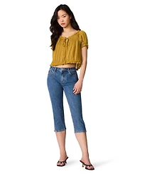 Steve Madden Women's Devan Low-Rise Slim-Fit Capri Jeans