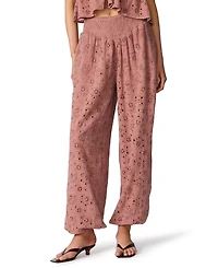 Steve Madden Women's Tillie Eyelet Pull-On Ankle Pants