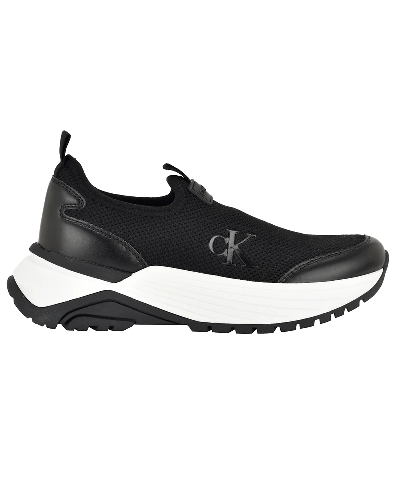 Calvin Klein Women's Abelea Knit Slip-On Chunky Sole Sneakers